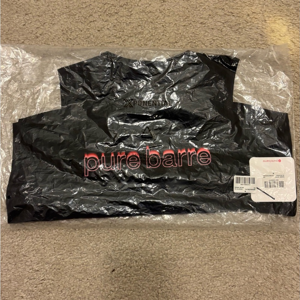 Pure Barre Black Multi Crop Tank
